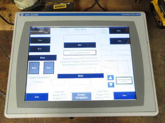 Allen Bradley 2711P-T15C4D8 PanelView Plus 1500 Touch Panel HMI 15" Ser A PLC
