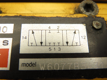 Ross W6077B3431 5/2 Pneumatic Solenoid Valve 3-Station Manifold 3/8"npt