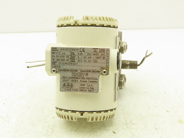 ABB 2600T Hart Electronic Pressure Transmitter 42VDC 275PSI 264DRGSRRSA1