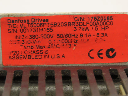 Danfoss VLT5006 Variable Speed Drive 5Hp 380-500vac 3ph 50/60Hz VLT 5000 Series