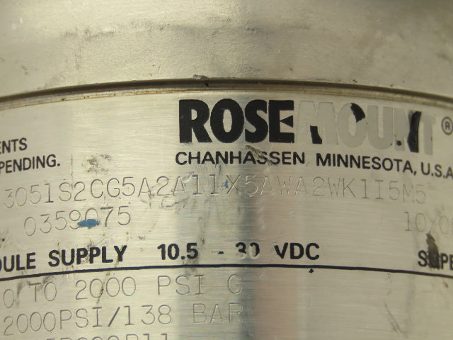 Rosemount 300S5AXWA2WK1I5M5 Model 300S Pressure Transmitter With Digital Display