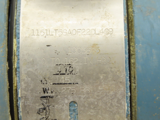 Rosemount 1151LT5SA0F22DL4C9 Pressure Transmitter 45VDC 275PSI 3" Flange Mounted