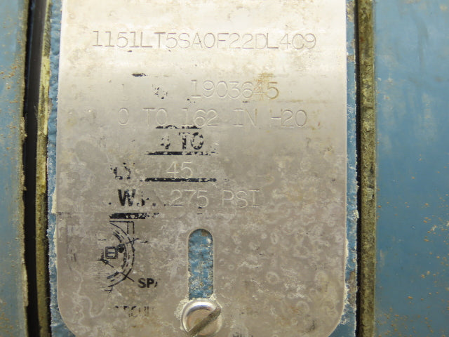 Rosemount 1151LT5SA0F22DL4C9 Pressure Transmitter 45VDC 275PSI 3" Flange Mounted