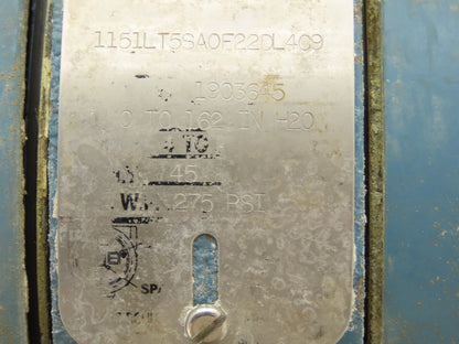 Rosemount 1151LT5SA0F22DL4C9 Pressure Transmitter 45VDC 275PSI 3" Flange Mounted