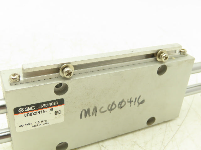 SMC CDBX2N15-75 Double Rod Guided Cylinder 15mm Bore 75mm Stroke 1.0MPa