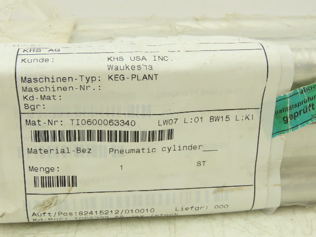 Rexroth 600-063-340 KHS TILL Pneumatic Air Cylinder 63mm Bore 340mm Stroke