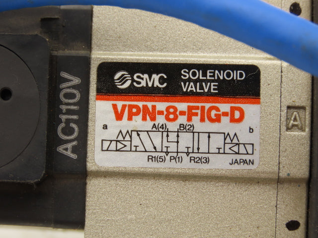 SMC VPN-8-FIG-D Pneumatic Air Dual Solenoid Valve 110V