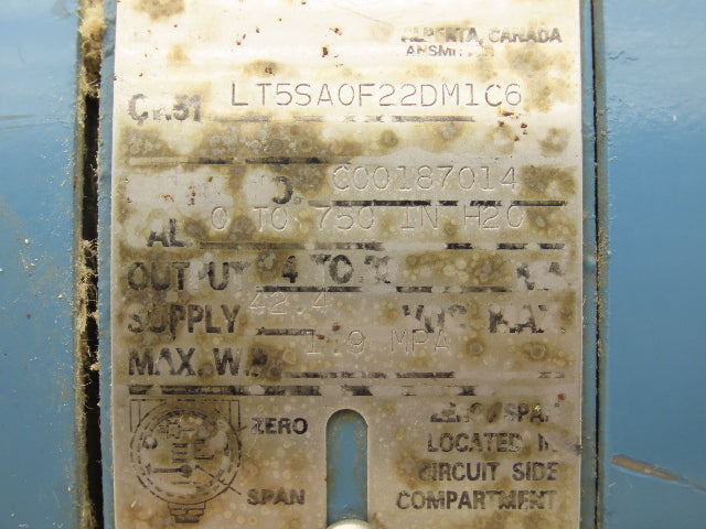 Rosemount LT5SA0F22DM1C6 Pressure Transmitter 42VDC 0-750" H2O 3" Flange Mounted