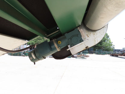 Dematic 42"x 26' Flat to Incline Belt Conveyor LH Center Drive 460V 255fpm 10'H