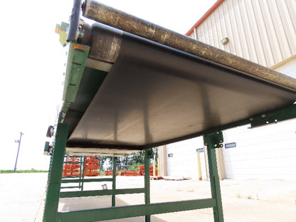 Dematic 42"x 26' Flat to Incline Belt Conveyor LH Center Drive 460V 255fpm 10'H