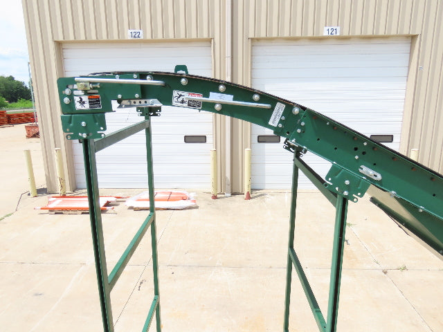 Dematic 42"x 26' Flat to Incline Belt Conveyor LH Center Drive 460V 255fpm 10'H