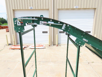 Dematic 42"x 26' Flat to Incline Belt Conveyor LH Center Drive 460V 255fpm 10'H