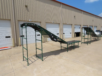 Dematic 42"x 26' Flat to Incline Belt Conveyor LH Center Drive 460V 255fpm 10'H