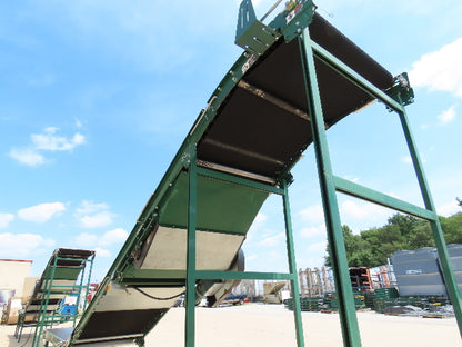 Dematic 42"x 26' Flat to Incline Belt Conveyor LH Center Drive 460V 255fpm 10'H