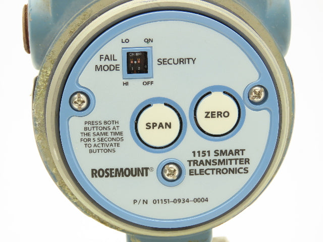 Rosemount 1151LT6SA0A22DL4C9 Pressure Transmitter 45VDC 285PSI 3" Flange Mounted