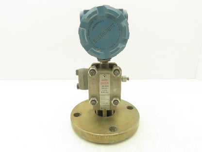 Rosemount 1151LT6SA0A22DL4C9 Pressure Transmitter 45VDC 285PSI 3" Flange Mounted