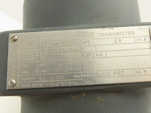 Foxboro 823DP-I3S1NM0-Y Electronic Pressure Transmitter 12.5-65VDC 3000PSI