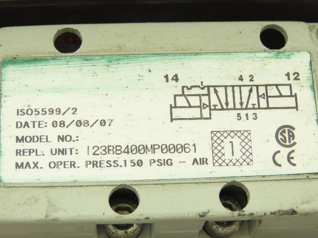 Numatics 01325T Solenoid Valve 2-Station Manifold Assembly Devicenet Interface