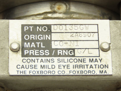 Foxboro 821GM-IS1NH2 EW Electronic Pressure Transmitter 65VDC 600PSI W/Bracket