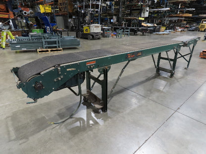 Rapistan 18"x 15' 7" Slider Bed Conveyor 16" Grip Belt 230/460V 3PH Drive 68FPM