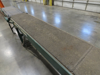 Rapistan 18"x 15' 7" Slider Bed Conveyor 16" Grip Belt 230/460V 3PH Drive 68FPM