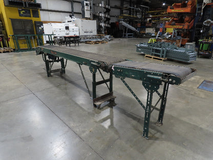 Rapistan 18"x 15' 7" Slider Bed Conveyor 16" Grip Belt 230/460V 3PH Drive 68FPM