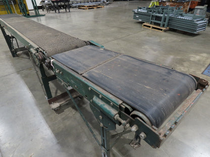 Rapistan 18"x 15' 7" Slider Bed Conveyor 16" Grip Belt 230/460V 3PH Drive 68FPM