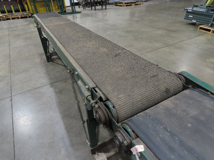 Rapistan 18"x 15' 7" Slider Bed Conveyor 16" Grip Belt 230/460V 3PH Drive 68FPM