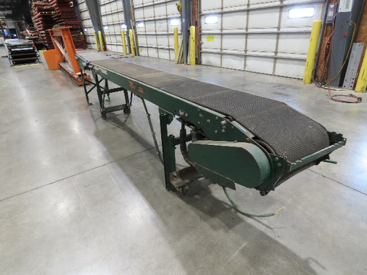 Rapistan 18"x 15' 7" Slider Bed Conveyor 16" Grip Belt 230/460V 3PH Drive 68FPM