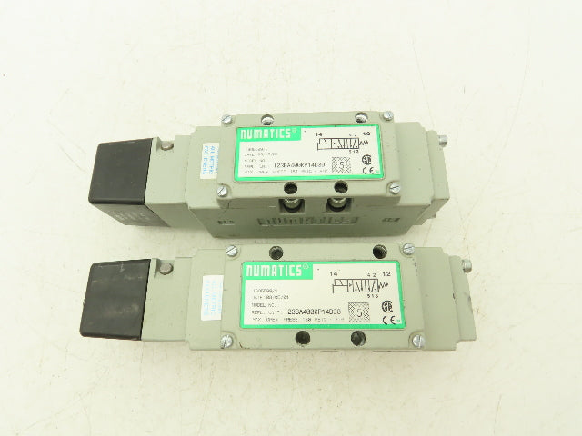 Numatics 123BA400KP14D30 Pneumatic Solenoid Valve 150PSIG 50-60HZ  Lot of 2