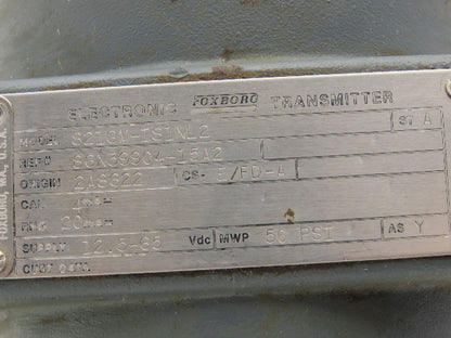 Foxboro 821GM-IS1NL2 Pressure Transmitter 1/2"NPT 12.5-65VDC 50PSI W/Bracket
