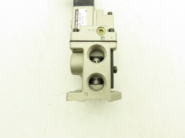 SMC VSP3135-049DL-X61 Pneumatic Solenoid Valve w/Base 1/2" NPT 120VAC 60Hz