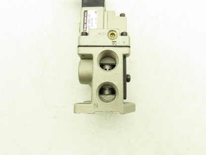 SMC VSP3135-049DL-X61 Pneumatic Solenoid Valve w/Base 1/2" NPT 120VAC 60Hz