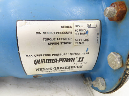 Neles-Jamesbury QP2C/M Quadra-Powr II Pneumatic Valve Actuator 100PSI 57Ft-lbs