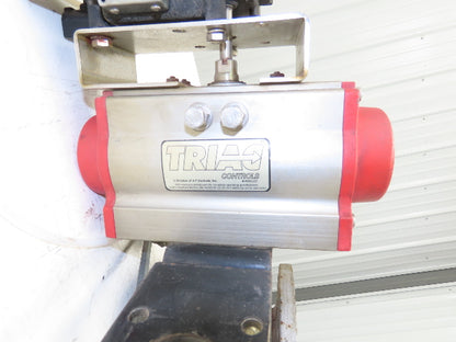 Triac PPR-1200 Spring Return Pneumatic Valve Actuator Rotary 4" Butterfly 2R80SR