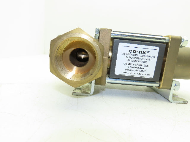 COAX 5-VMK 25 DR NC Brass Coaxial 3-Way Solenoid Valve 1-1/2"NPT 24VDC 230PSI