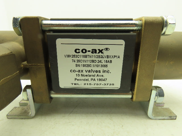 COAX 5-VMK 25 DR NC Brass Coaxial 3-Way Solenoid Valve 1-1/2"NPT 24VDC 230PSI