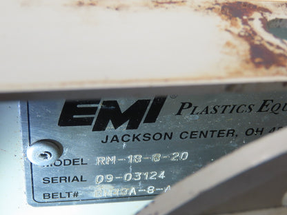 EMI Plastics 23"x 96" Belt Conveyor 19.5" Belt 120V 1PH 1-24FPM Variable Speed
