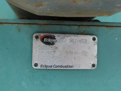Eclipse SMJ3619 Turbo Blower Centrifugal 6x3" 10500 CFH 2 Hp 1Ph 115/208/230V