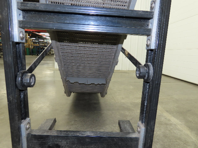 Dynacon 12"x 9' Portable Incline Parts Conveyor Plastic Cleated Belt DC Drive