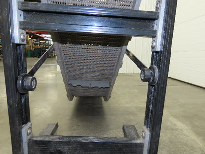 Dynacon 12"x 9' Portable Incline Parts Conveyor Plastic Cleated Belt DC Drive