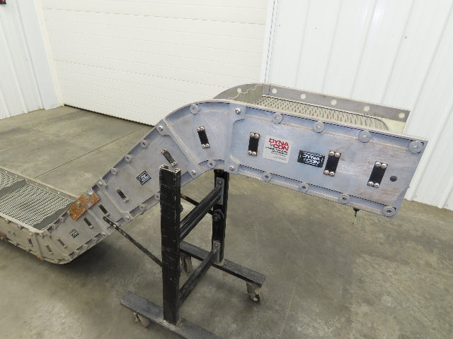 Dynacon 12"x 9' Portable Incline Parts Conveyor Plastic Cleated Belt DC Drive