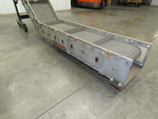 Dynacon 12"x 9' Portable Incline Parts Conveyor Plastic Cleated Belt DC Drive