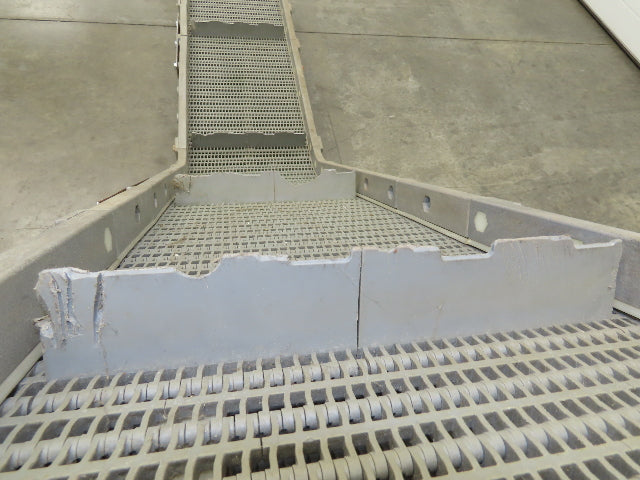 Dynacon 12"x 9' Portable Incline Parts Conveyor Plastic Cleated Belt DC Drive