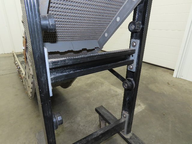 Dynacon 12"x 9' Portable Incline Parts Conveyor Plastic Cleated Belt DC Drive