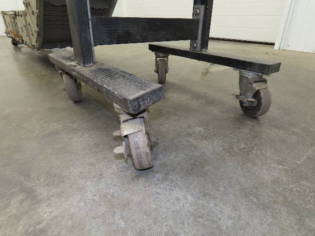 Dynacon 12"x 9' Portable Incline Parts Conveyor Plastic Cleated Belt DC Drive