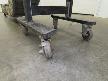 Dynacon 12"x 9' Portable Incline Parts Conveyor Plastic Cleated Belt DC Drive