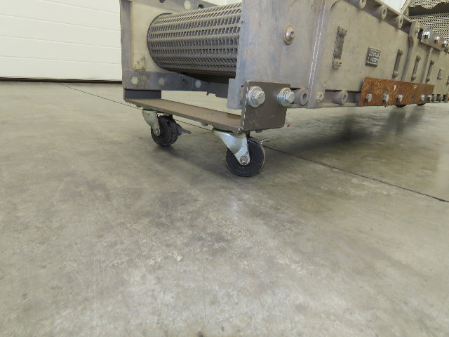 Dynacon 12"x 9' Portable Incline Parts Conveyor Plastic Cleated Belt DC Drive