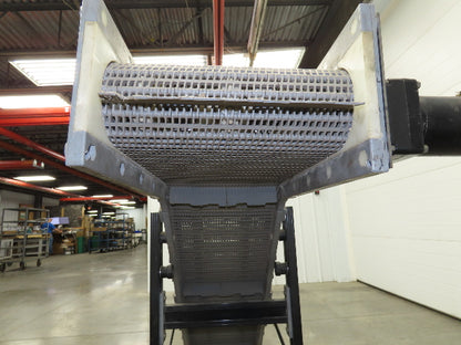 Dynacon 12"x 9' Portable Incline Parts Conveyor Plastic Cleated Belt DC Drive