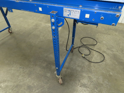MAC 22"x 87" Belt Conveyor On Casters 20" Belt 90VDC 1PH 1-42FPM Chain Drive